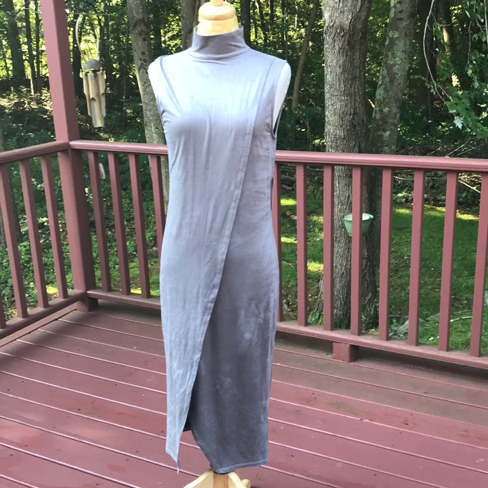 New Crisp six days large grey covert affairs dress